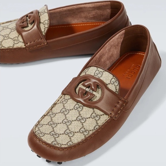Gucci Interlocking GG Driving Shoes - Picture 1 of 10